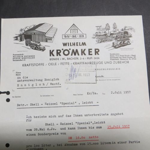 Bünde schönes Heimatlos von ca. 68 alter Rechnungen + Menukarten ca. 1903-1958