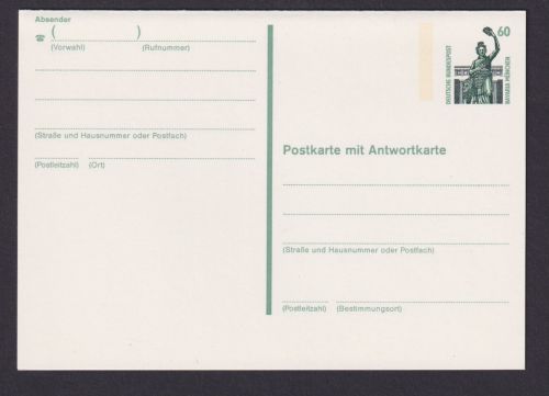 Briefmarken Bund Ganzsache P 143 II SWK Sehenswürdigkeiten ungebraucht Kat 25,00