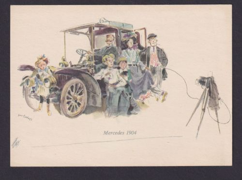 Ansichtskarte Auto Automobil Mercedes Benz 1904 Reklame Werbung Stuttgart
