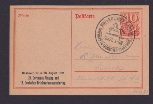Deutsches Reich Privatganzsache PP 55 C2 Postreiter Philatelie toller Hannover