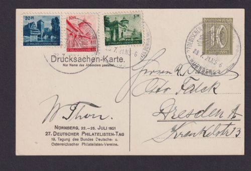 Deutsches Reich Privatganzsache Philatelie WST Ziffer + selt. Vignetten plus SST
