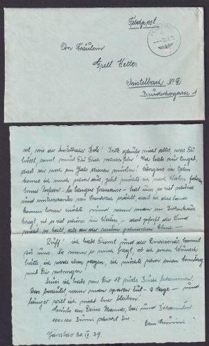 Besetzung Polen Generalgouvernement Feldpost Brief stummer Stempel FP Nr. 22343
