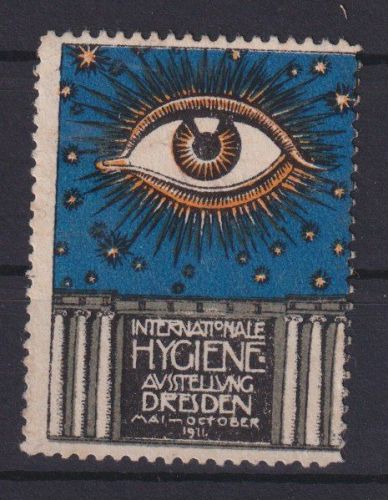 Dresden Jugendstil Art Nouveau Künstler Vignette Hygiene Ausstellung 1911