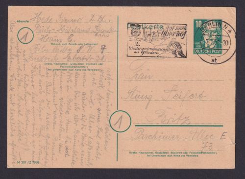 Briefmarken SBZ Ganzsache P 35 05 Köpfe Persönlichkeiten Bebel Kat. 40,00 + selt