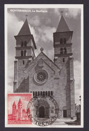 Luxemburg 514 Basilika des Hl. Willibrord Mainz selt. Maximum Karte