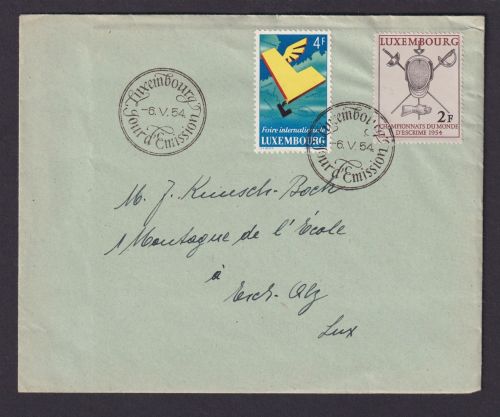 Luxemburg 523-524 4 6. Intern. Messe + Fechtweltmeisterschaften Sport als echt