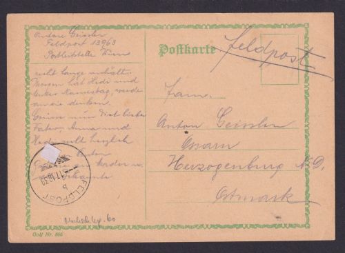 Besetzung Polen Generalgouvernement Feldpost Postkarte Debica Feldpostnummer