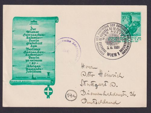Österreich Privatganzsache Philatelie Esperanto WST 70 G Trachten Wien Stuttgart