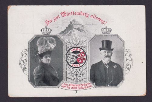 Deutsches Reich Privatganzsache Zur silbernen Hochzeitsfeier Württembergisches