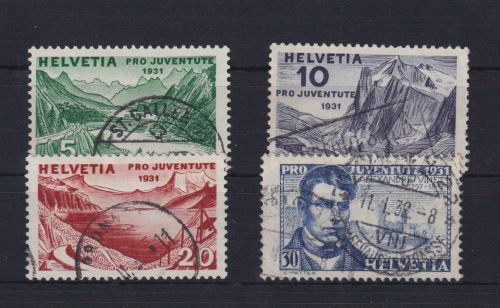 Schweiz 246-249 Pro Juventute 1931 komplett gestempelt Alexandre Vinet Kat. 26,-