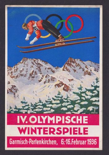 Garmisch Partenkirchen Ansichtskarte Deutsches Reich Sport Anlass XI. Olympische