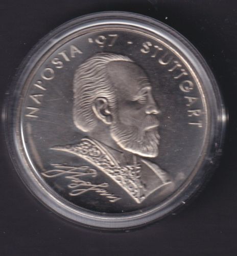 Medaille 1997 Naposta Stuttgart 5 1/2 Euro Silbermedaille 12g Ku-Ni prägefrisch