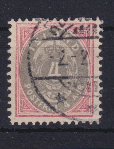 Island 20 gestempelt Freimarke Ziffer mit Krone im Oval 1900 Kat.-Wert 18,00