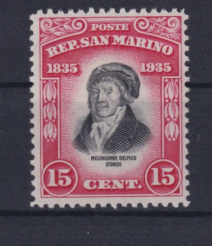 San Marino 218 Todestag Melchiorre Delfico 1935 15 C. ungebraucht