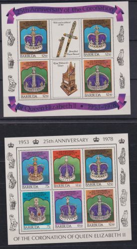 Briefmarken Barbuda 2 Blöcke Luxus postfrisch souvenir sheet MNH