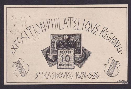 Frankreich Künstler Privatganzsache Philatelie Straßburg Exposition Philatelique