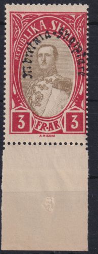 Albanien 197 Unterrand Verfassung Luxus Postfrisch Albania MNH Kat.-Wert 15,00