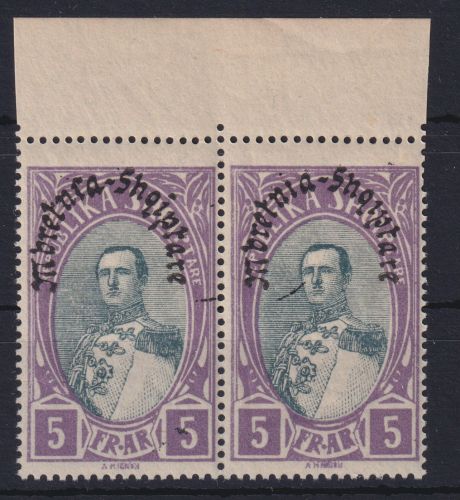 Albanien 198 im Paar Oberrand Luxus postfrisch MNH 1928 Kat.-Wert 30,00 €