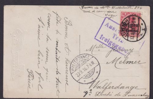 Besetzung Belgien Lüttich n Walferdange Luxemburg 1. Weltkrieg Freigabest. Trier