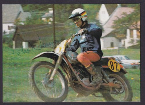 Autograph Autogramm Sport Motorrad Reklame Zündapp Peter Neumann Weltmeister