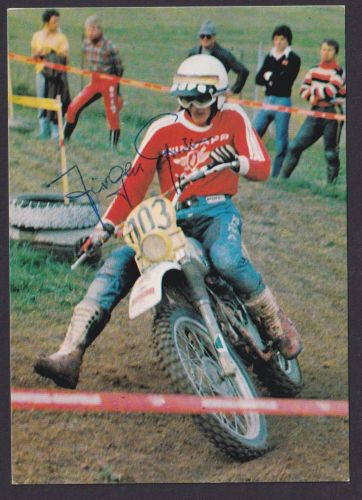 Autograph Autogramm Sport Motorrad Reklame Zündapp Jürgen Grisse Weltmeister