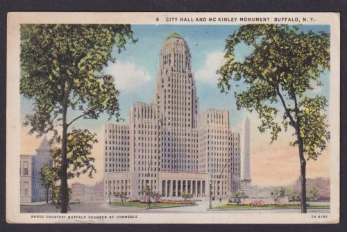 Buffalo New York USA Ansichtskarte City Hall Mc.Kinley Monument Morschheim