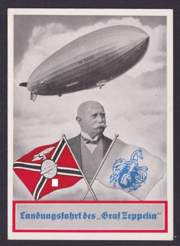 Zeppelin Landungsfahrt des Graf Zeppelin Deutsches Reich Ansichtskarte
