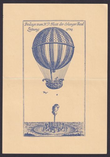 Bund Flugpost Ballonpost Bujendorf tolle Klappkarte Freiballon D-ERGEE II