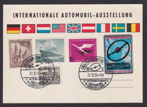 Auto Automobil Frankfurt Main schöne Anlasskarte Intern. Automobil Ausstellung
