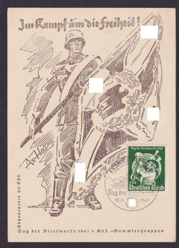 Im Kampf um die Freiheit Frankfurt Main Deutsches Reich Philatelie Tag der