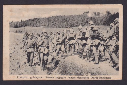 Ansichtskarte Frankreich Gefangene Russen Deutsches Garderegiment Begegnung