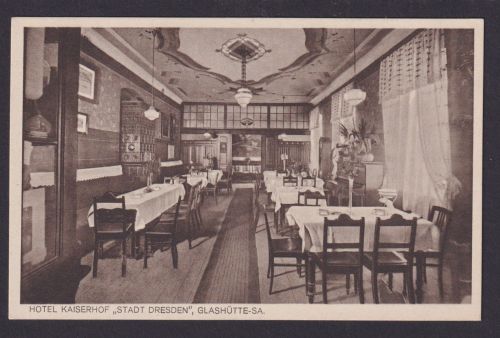 Glashütte Deutsches Reich Dresden Sachsen Ansichtskarte Hotel Kaiserhof Nähe