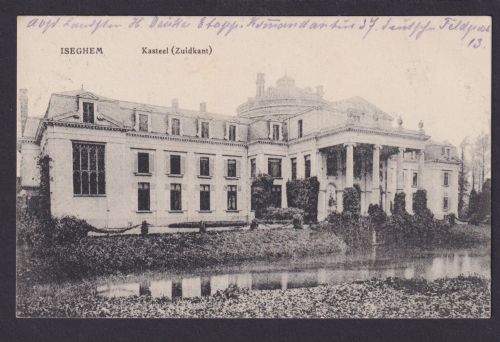 Ansichtskarte Iseghem Belgien Feldpost Kasteel Park Magdeburg
