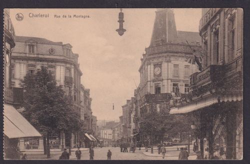 Frankreich Charleroi Ansichtskarte Feldpost AFS Feld Postamt Bayer. Res. Komp.