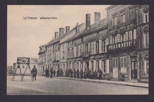 Le Chesne Feldpost Wilhelmsplatz Soldaten Frankreich Pforzheim I. Weltkrieg I. WK.