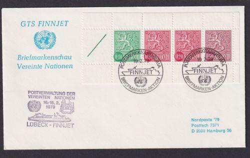 Postimerkkitapahtuma Heftchenblatt Finnland Wappenlöwe Heftchenblatt Finnjet auf