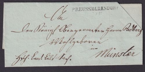 Altdeutschland Preussen L2 Preußisch Oldendorf Brief Münster Werstfalen