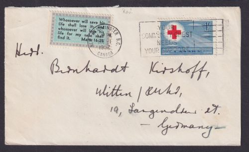 New Westminster Brief Canada Biebel Vers Matt 16.25 Witten Ruhr Religion Glaube