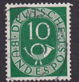 Bundesrepublik Plattenfehler 128 II Posthorn 10 Pf. Kat.-Wert 100,00 Bund BRD