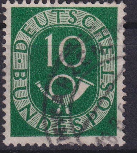 Bundesrepublik Plattenfehler 128 II Posthorn 10 Pf. Kat.-Wert 100,00 Bund BRD