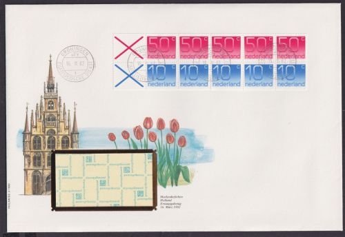 Niederlande Markenheftchen Brief Zusammendrucke Heftchenblatt Blumen