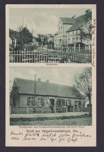 Altgurkowschbruch Brandenburg Ansichtskarte Deutsches Reich n.Berlin