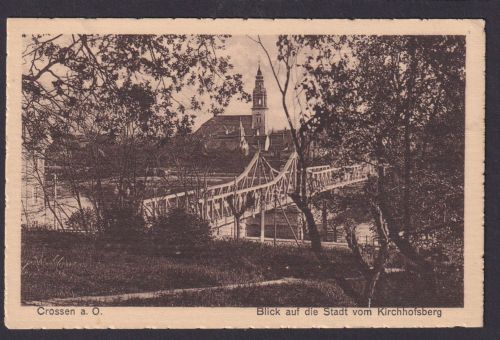 Crossen Oder Brandenburg Ansichtskarte Deutsches Reich n.Berlin Neukölln