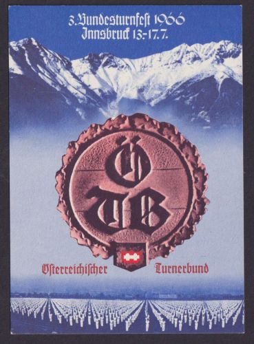 Österreich Sport Turnerbund gute Anlasskarte Innsbruck 3. Bundesturnfest selten