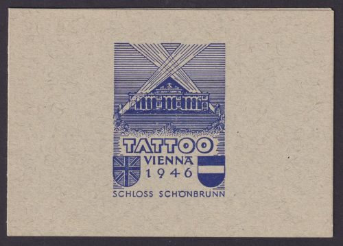 Österreich Tattoo Wien Schloss Schöbrunn attraktive Klappkarte British Military
