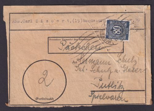 All. Besetzung EF 935 Gemeinschaft Päckchenadresse Magdeburg Putlitz Kat 100,-++