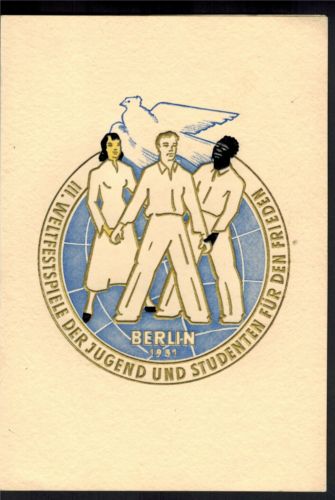 DDR Weltfestspiele Jugend + Studenten 289-292 Faltkarte Sport Luxus
