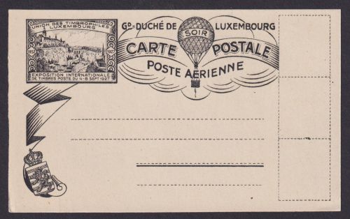 Flugpost air mail Luxemburg Ballon Philatelie Duche de L. Herzogtum