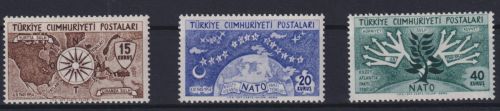 Türkei 1388-1390 Nordatlamtikpakt Luxus postfrisch MNH Kat.-Wert 20,00 1954
