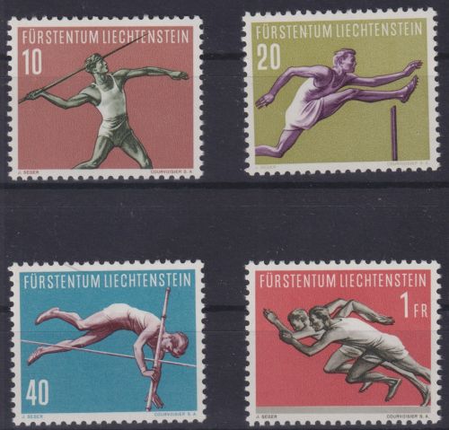 Liechtenstein 342-345 Sport 1956 Luxus postfrisch Kat.-Wert 38,00